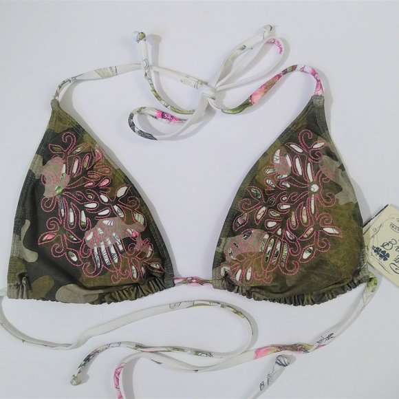 Lucky Brand Swim Lucky Brand Triangle Bikini Top Size M Nwt Poshmark